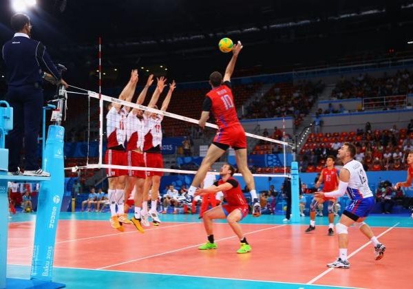 joueurs smash handisport volleyball
